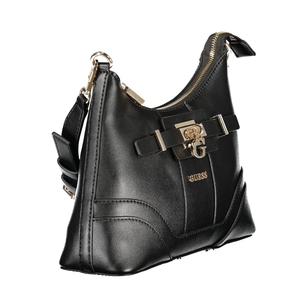 Guess Jeans Black Greyson II Bag – Faux Leather, Versatile Design