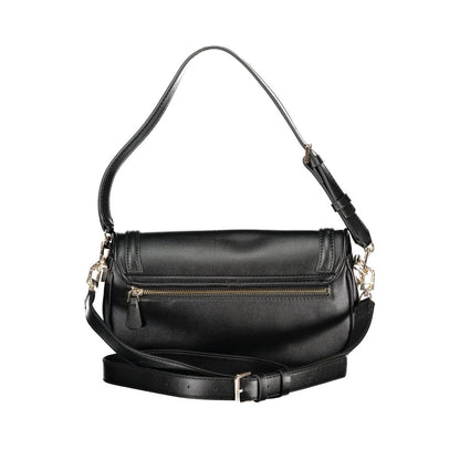 Guess Jeans Black Handbag – Faux Leather, Stylish Multi-Compartment Design