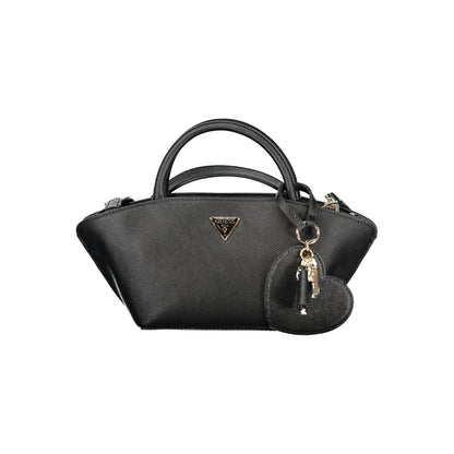 Guess Jeans Black Bolena Mini Bag – Faux Leather, Chic Compact Design