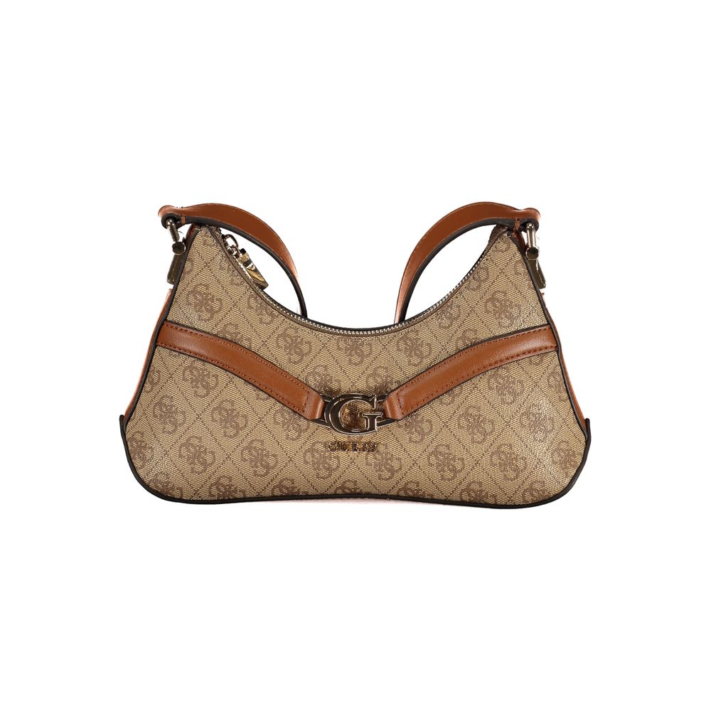 Guess Jeans Beige DEA Mini Handbag – Faux Leather, Stylish Shoulder Design
