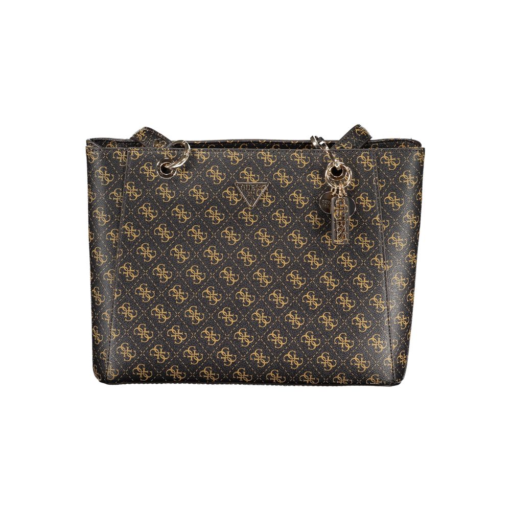 Guess Jeans Brown Noelle II Handbag – Faux Leather, Stylish Multi-Compartment Design