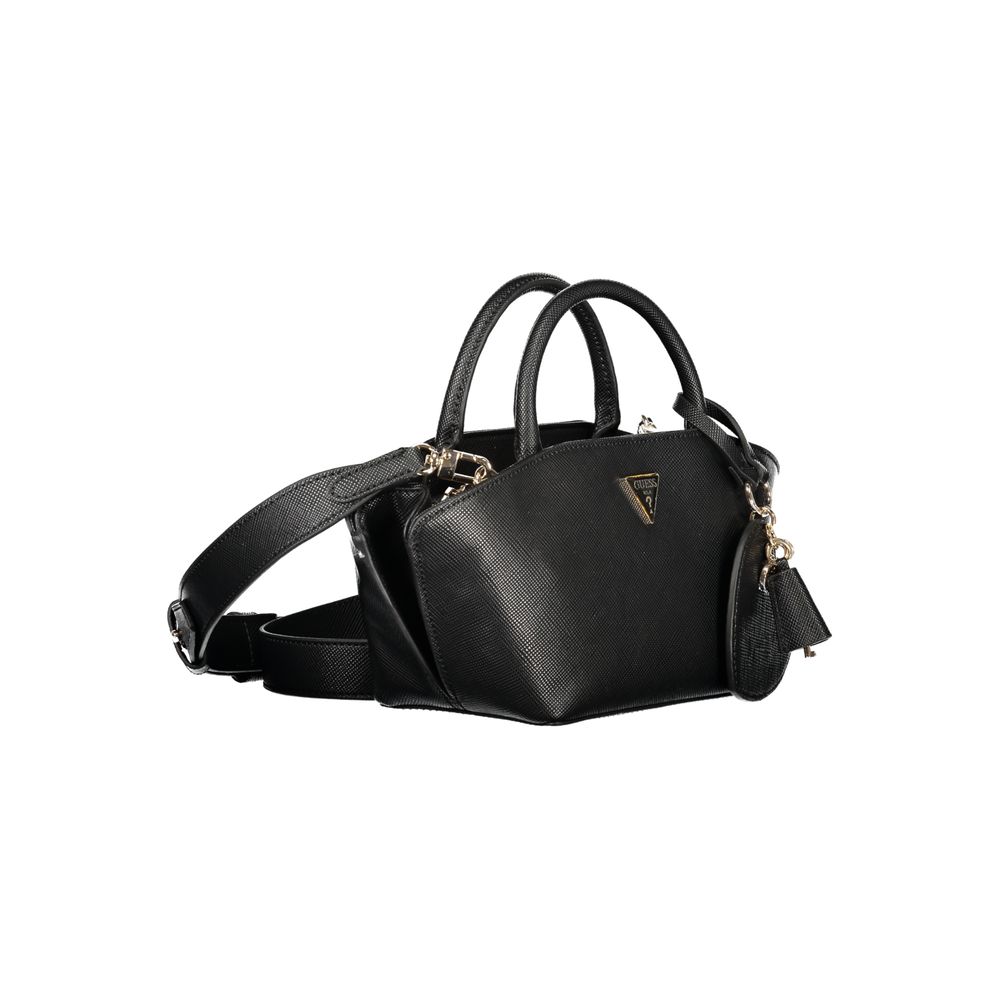 Guess Jeans Black Bolena Mini Bag – Faux Leather, Chic Compact Design
