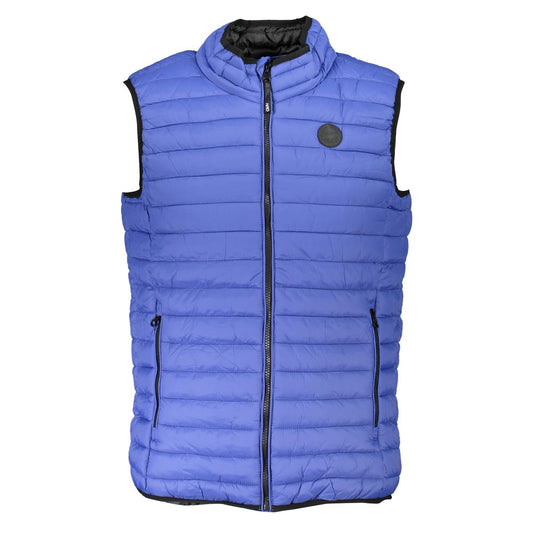 Gianmarco Venturi Blue Polyamide Sleeveless Padded Gilet Jacket