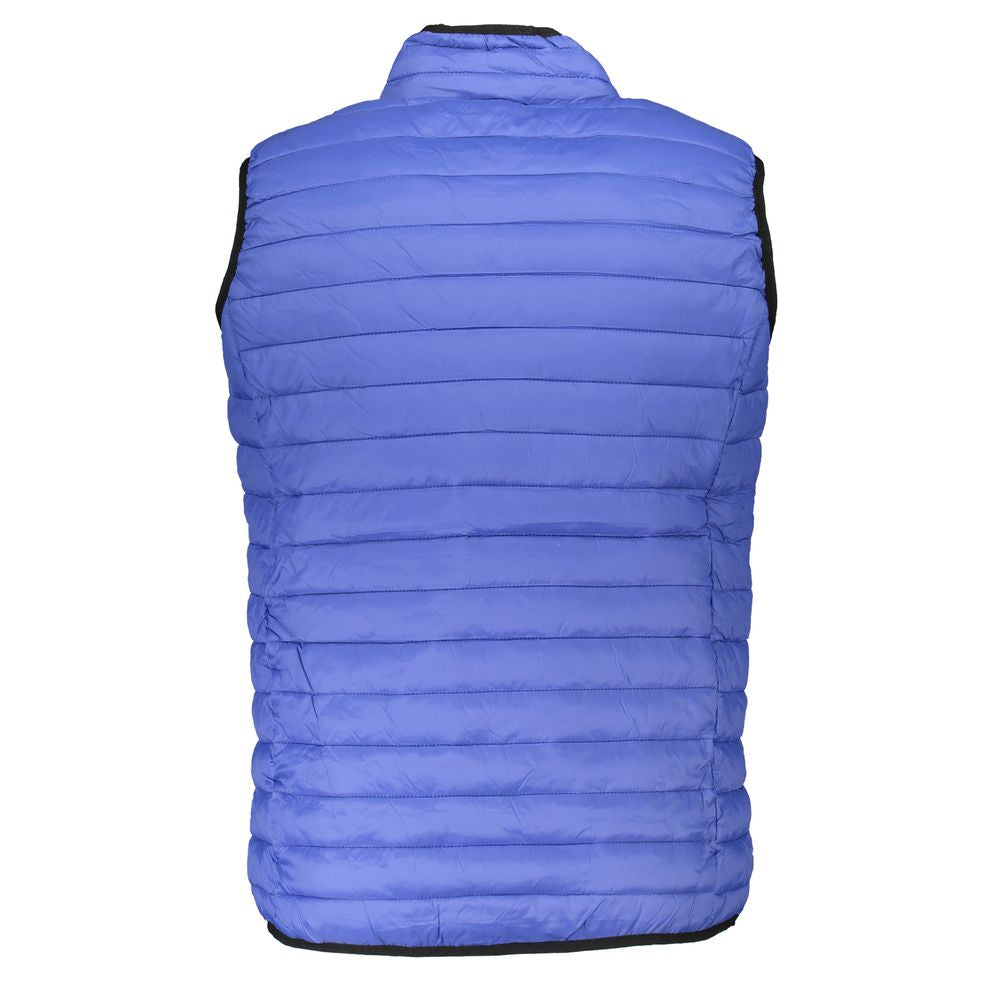Gianmarco Venturi Blue Polyamide Sleeveless Padded Gilet Jacket