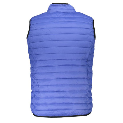 Gianmarco Venturi Blue Polyamide Sleeveless Padded Gilet Jacket