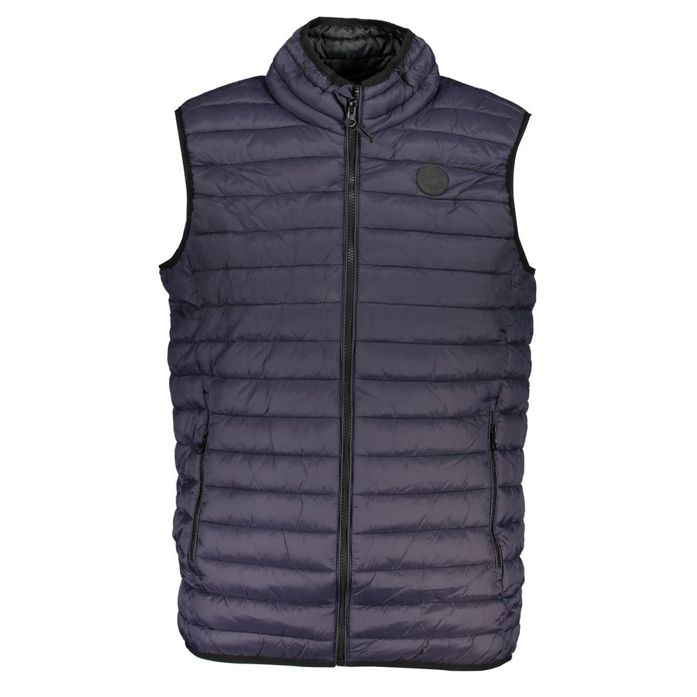Gianmarco Venturi Blue Polyamide Sleeveless Padded Gilet Jacket