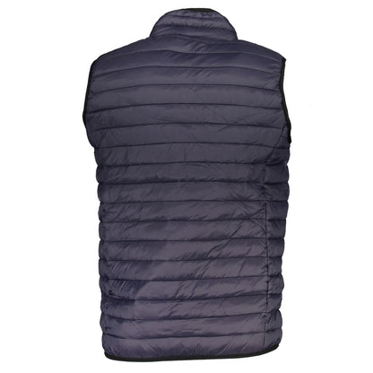 Gianmarco Venturi Blue Polyamide Sleeveless Padded Gilet Jacket