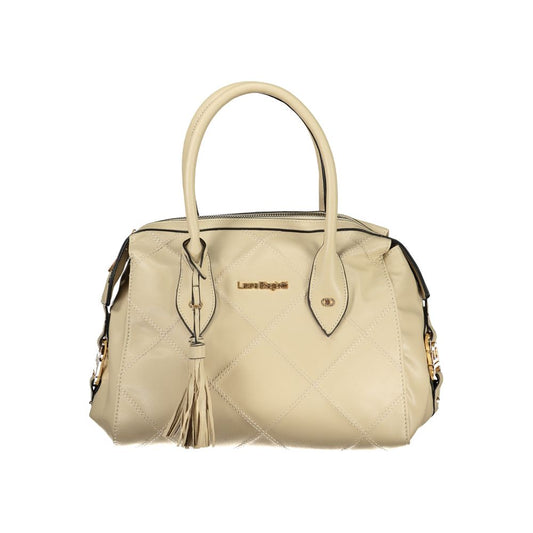 Laura Biagiotti Beige PVC Women Handbag - JALENE Bag
