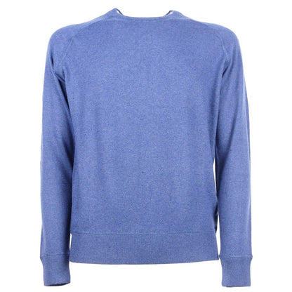 Emilio Romanelli Blue Cashmere Men's Sweater