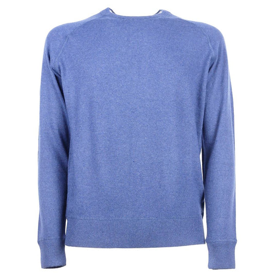 Emilio Romanelli Blue Cashmere Men's Sweater