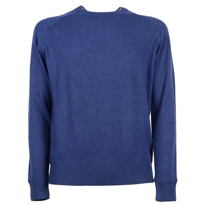 Emilio Romanelli Blue Cashmere Men Sweater