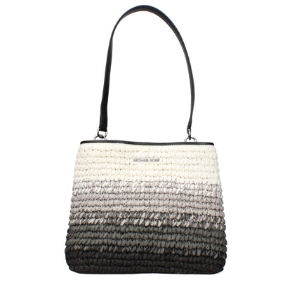 Michael Kors Black Raffia Shoulder Bag