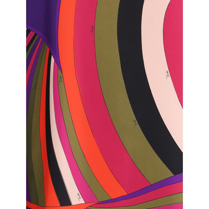 Emilio Pucci Silk Short Kaftan in Marmo Print