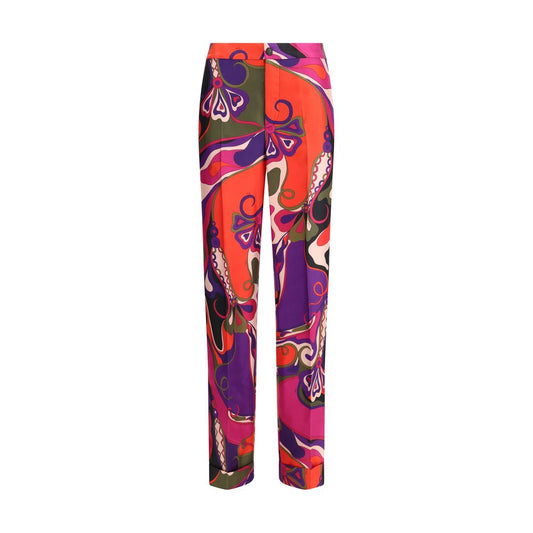 Emilio Pucci Silk Pyjama Orchidee Pants