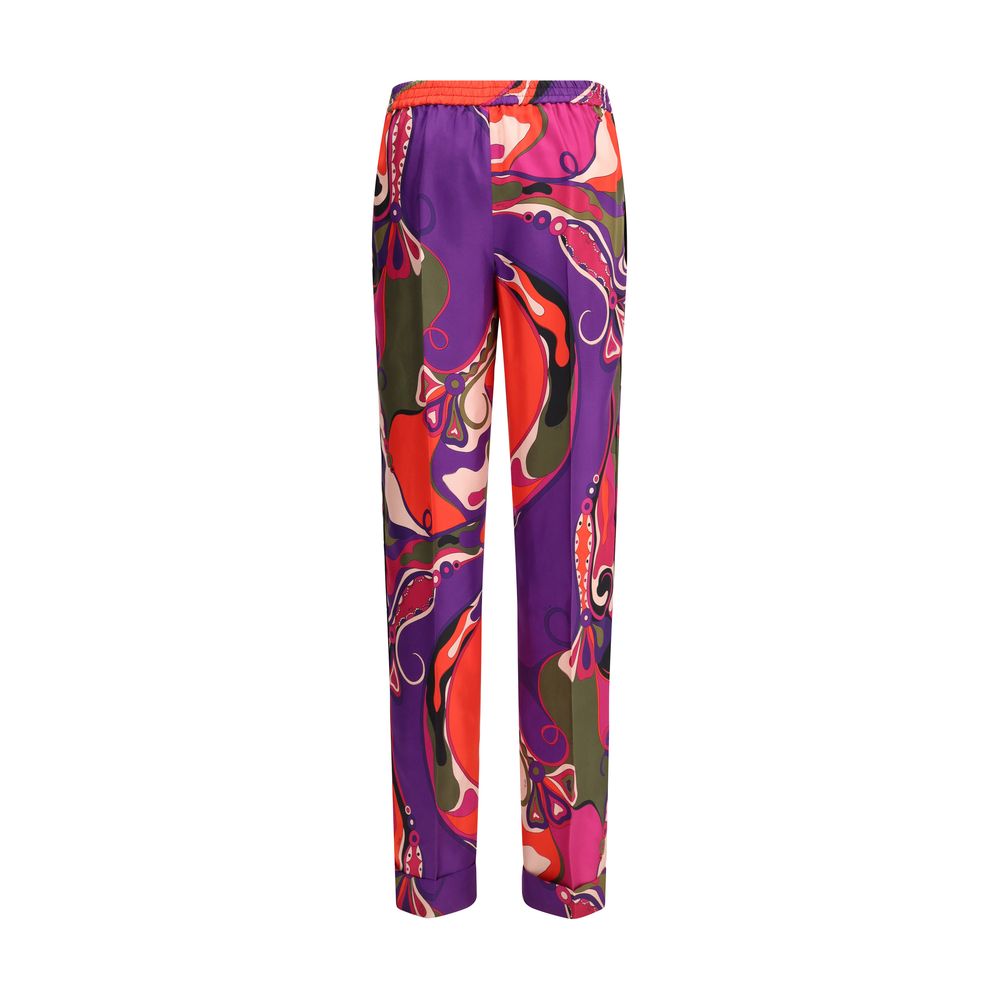 Emilio Pucci Silk Pyjama Orchidee Pants