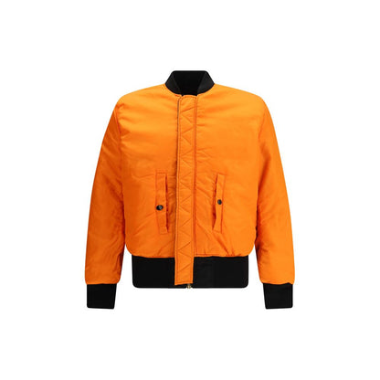 Alpha Industries Black & Orange Reversible Nylon Bomber Jacket