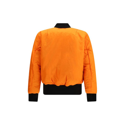 Alpha Industries Black & Orange Reversible Nylon Bomber Jacket