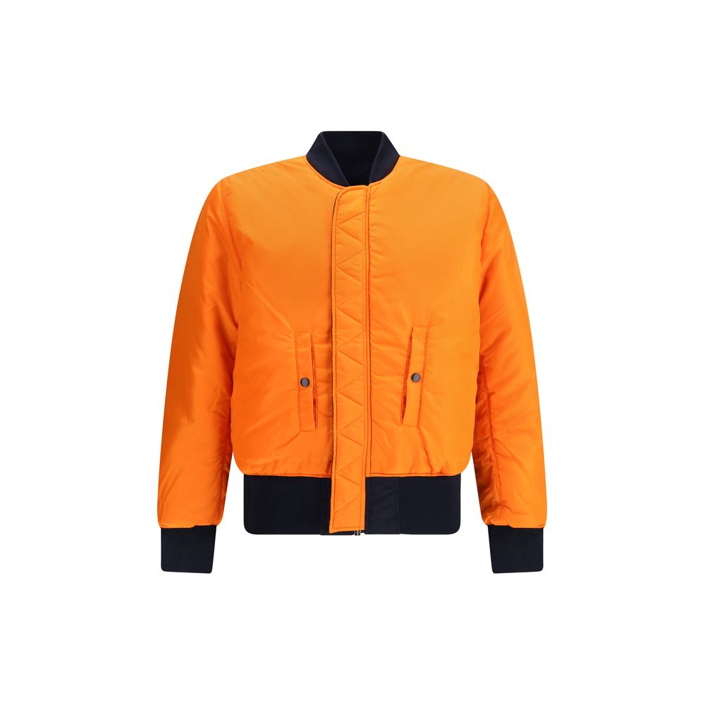 Alpha Industries Blue & Orange Nylon Reversible Bomber Jacket
