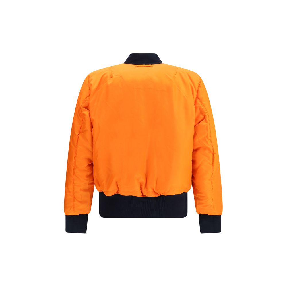 Alpha Industries Blue & Orange Nylon Reversible Bomber Jacket