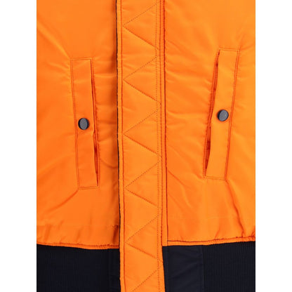 Alpha Industries Blue & Orange Nylon Reversible Bomber Jacket