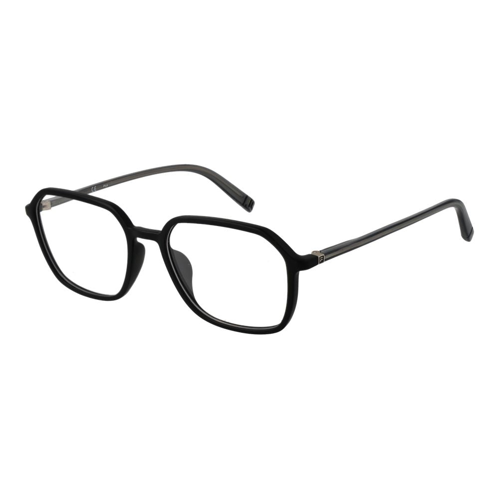Fila Black Men's Optical Glasses – Square Full-Rim Frame, 52mm