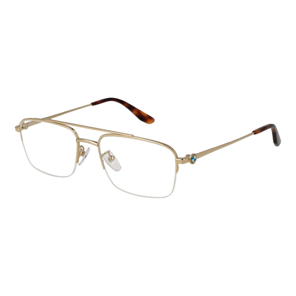 BMW Gold Men's Optical Glasses – Half-Rim Frame, 54mm