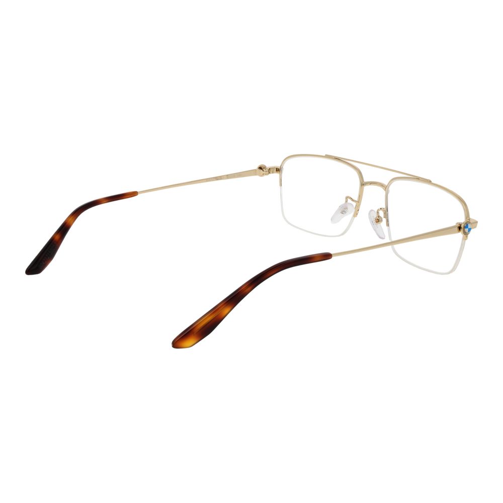BMW Gold Men's Optical Glasses – Half-Rim Frame, 54mm