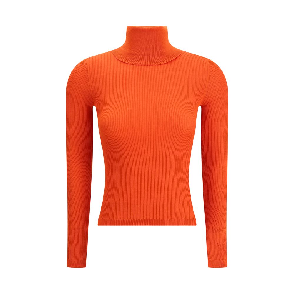 Saint Laurent Orange Turtleneck Top