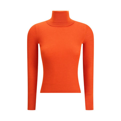 Saint Laurent Orange Turtleneck Top