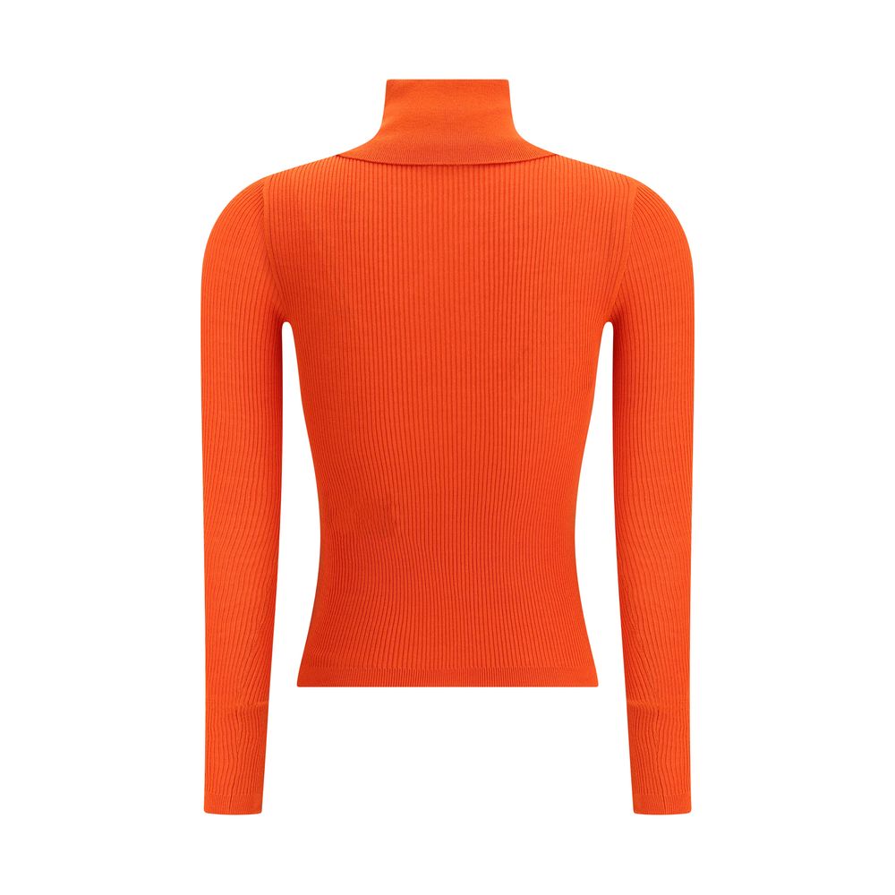 Saint Laurent Orange Turtleneck Top