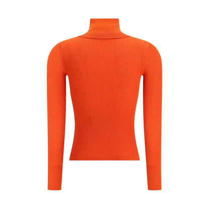 Saint Laurent Orange Turtleneck Top