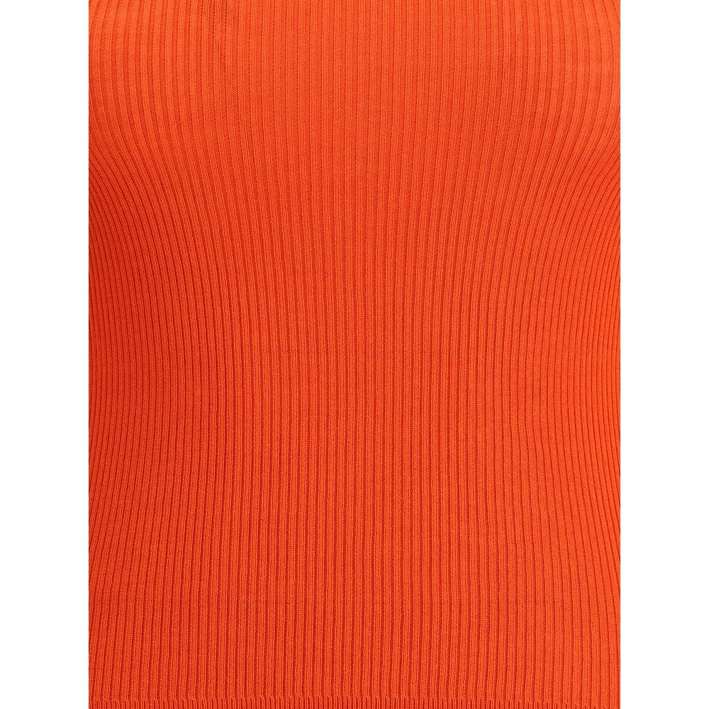 Saint Laurent Orange Turtleneck Top