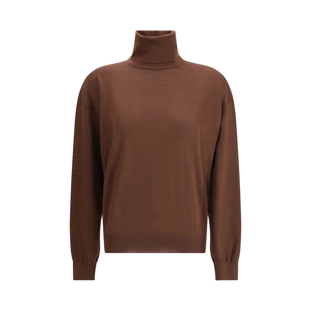 Saint Laurent Turtleneck Pullover in Cashmere, Wool, and Silk