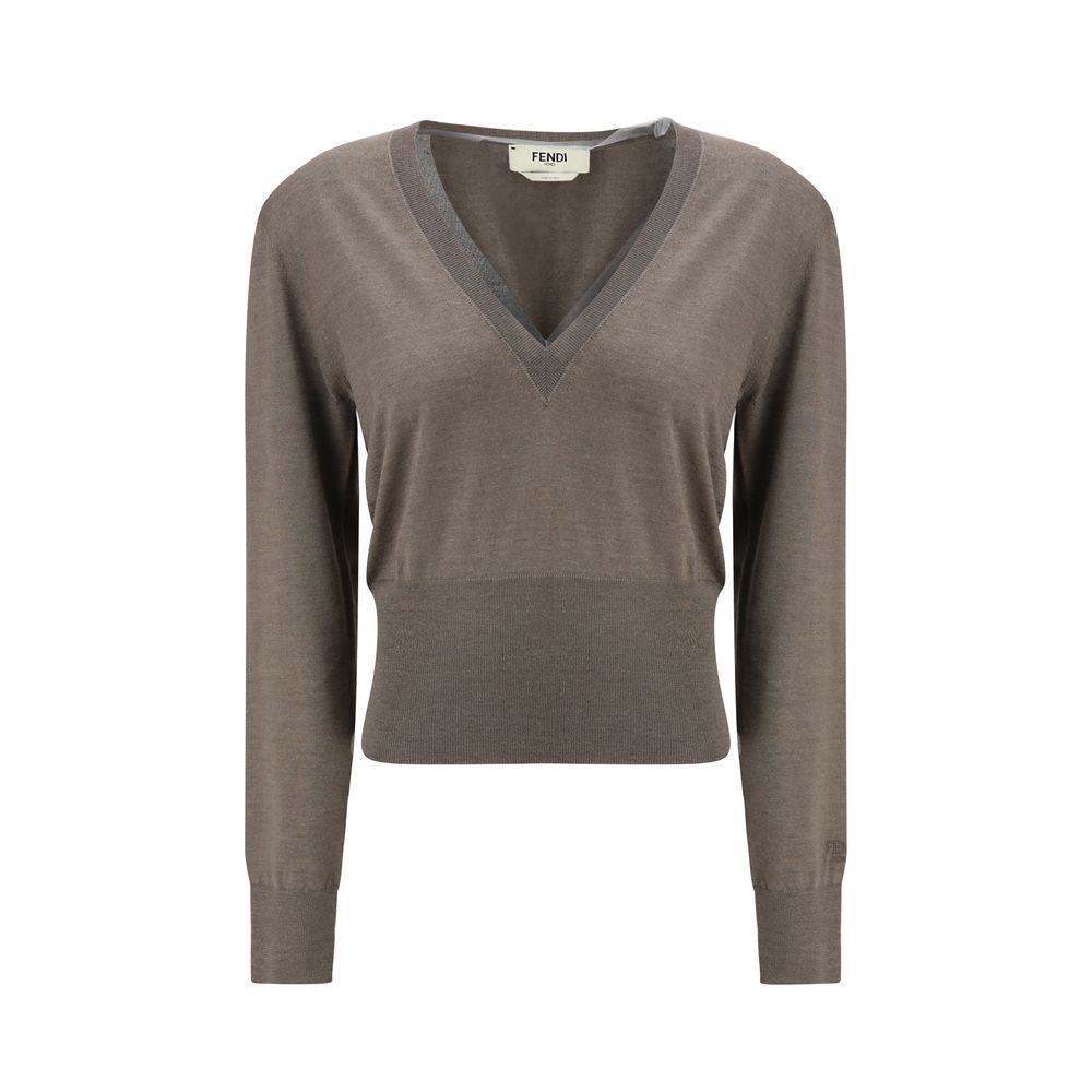 Fendi Cashmere and Silk Long-Sleeve Sweater