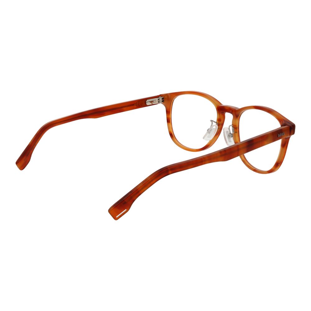 Hugo Boss Men’s Optical Glasses – Brown Panto Frame, 52mm