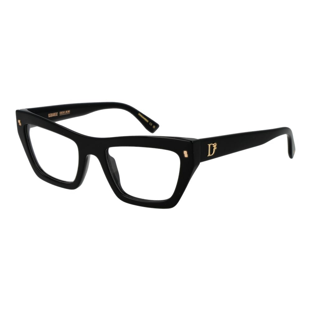 Dsquared² Women’s Optical Glasses – Black Cat Eye Frame, 52mm