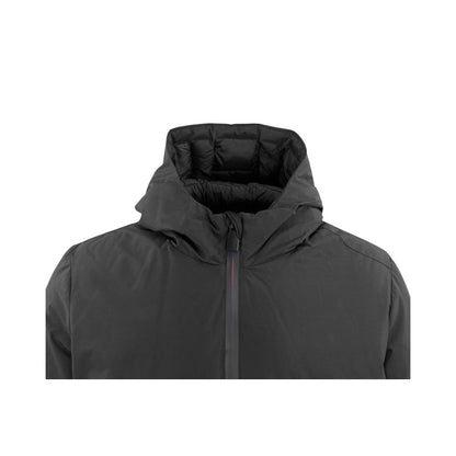 SUNS Black Polyester Jacket: The Ultimate Padded Rainproof Layer