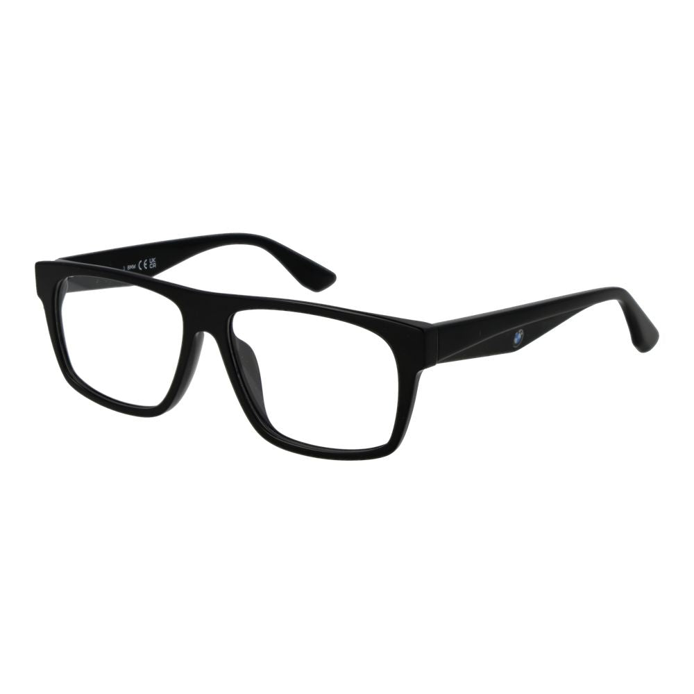 BMW Men's Optical Glasses – Black Full-Rim Frame, 55mm