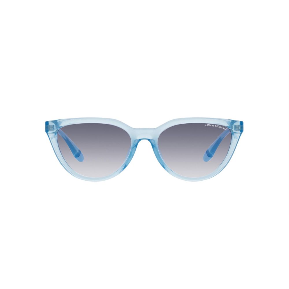 Armani Exchange Women’s Sunglasses – Blue Acetate Frame, Grey Gradient Lenses