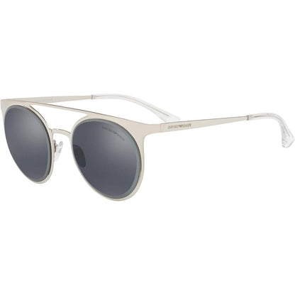 Emporio Armani Women’s Sunglasses – Gray Metal Frame, Mirrored Lenses