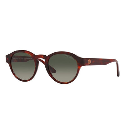 Giorgio Armani Women’s Sunglasses – Red Acetate Frame, Grey Gradient Lenses