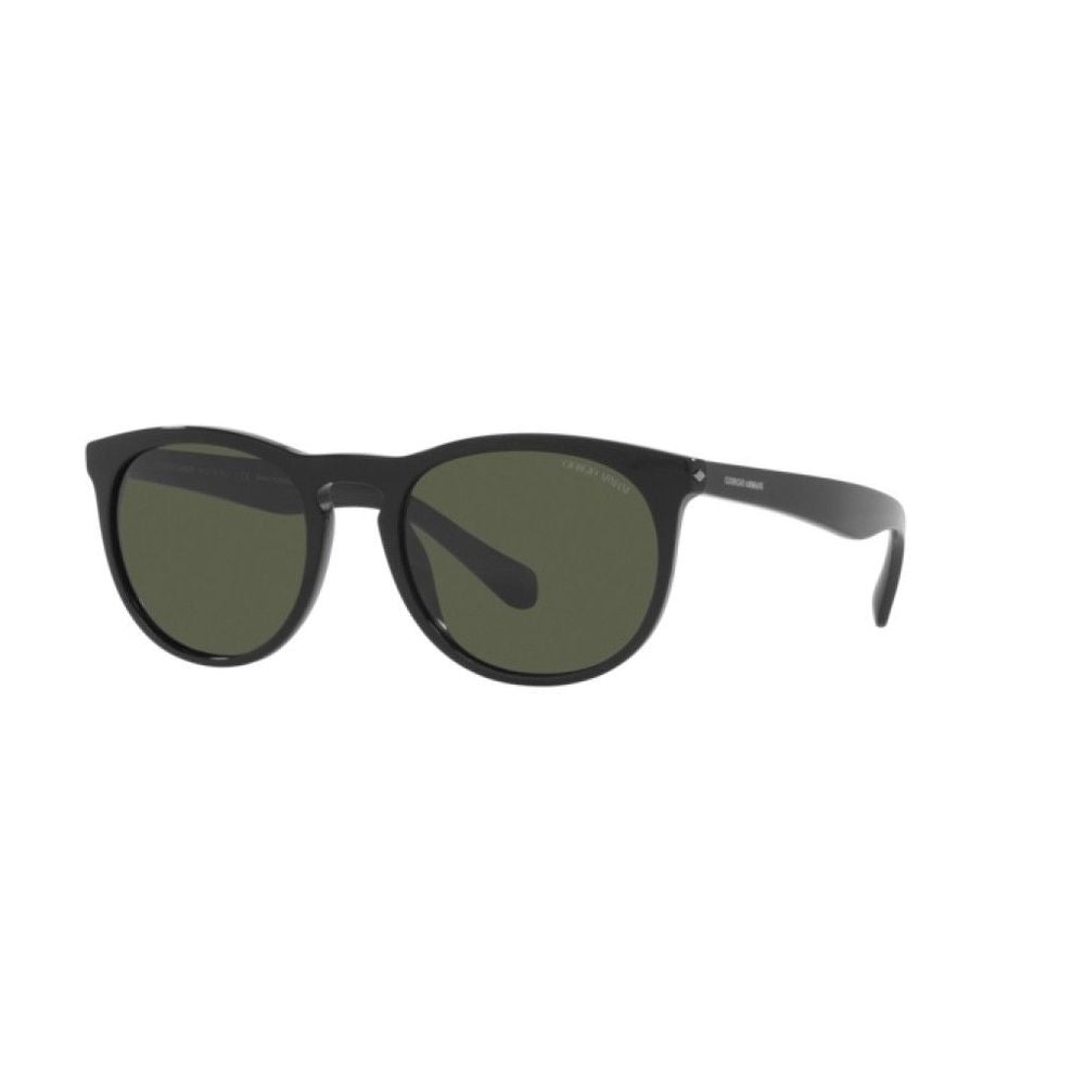 Giorgio Armani Black Acetate Sunglasses – Sophisticated Style with Green Lenses