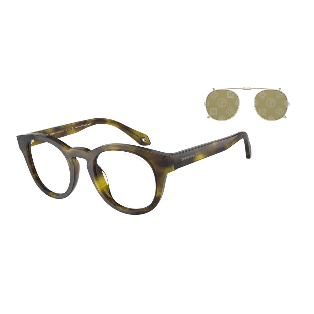 Giorgio Armani Brown Acetate Sunglasses – Retro Round Frame
