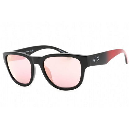 Armani Exchange Men’s Sunglasses – Black Resin Frame, Pink Lenses
