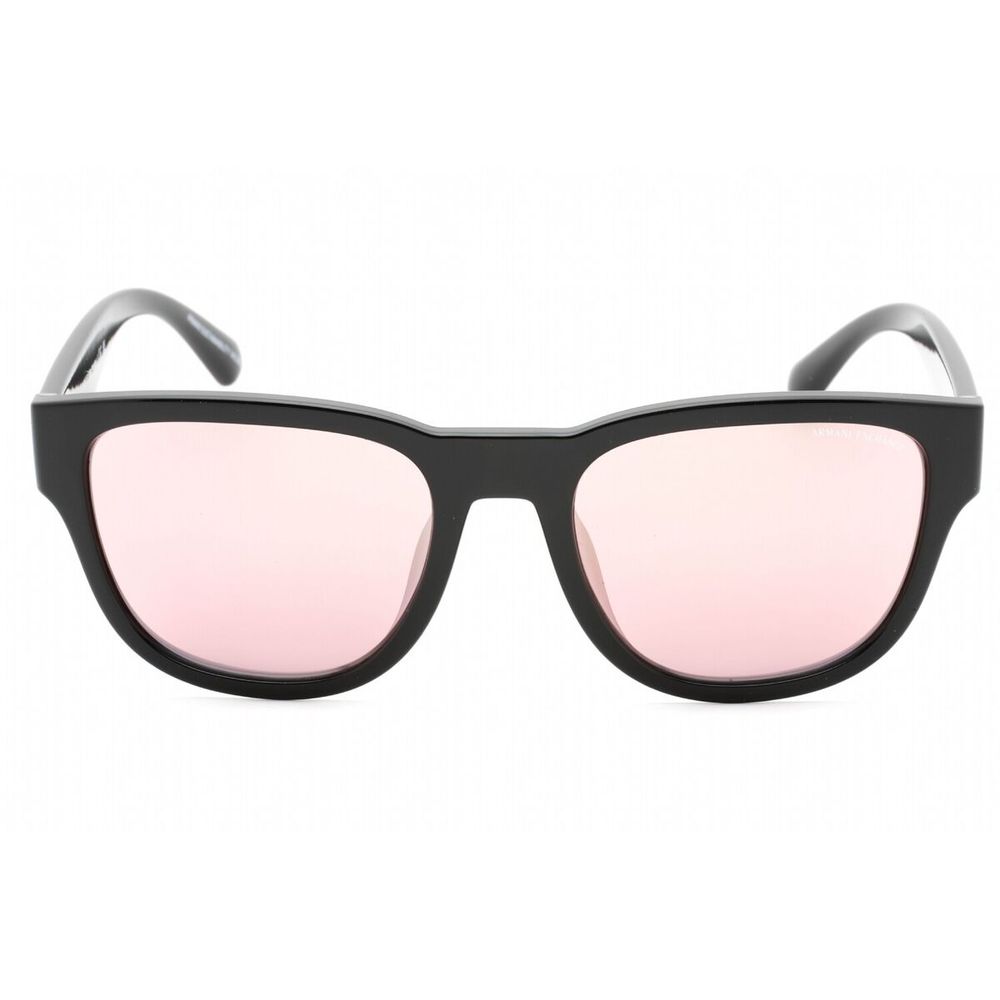 Armani Exchange Men’s Sunglasses – Black Resin Frame, Pink Lenses