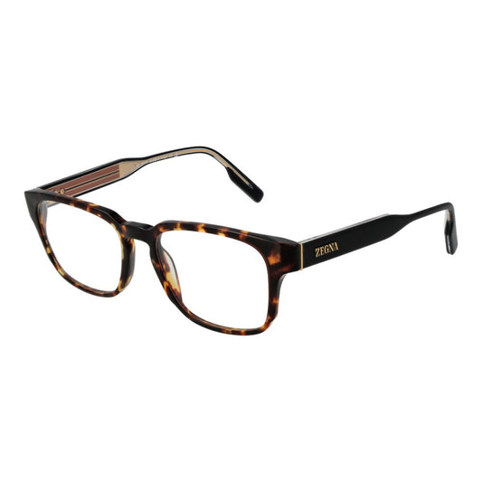 Ermenegildo Zegna Men’s Optical Glasses – Brown Full-Rim Frame, 53mm