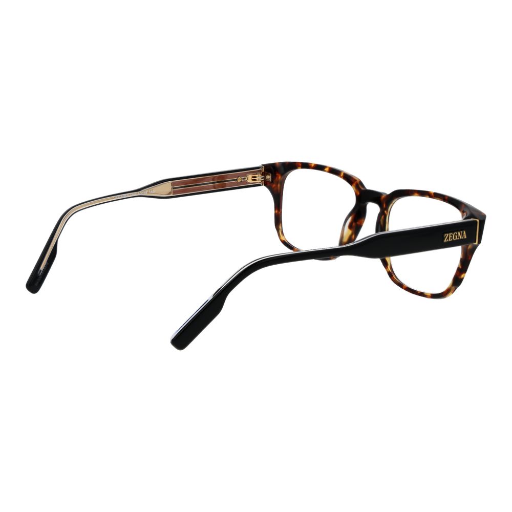 Ermenegildo Zegna Men’s Optical Glasses – Brown Full-Rim Frame, 53mm