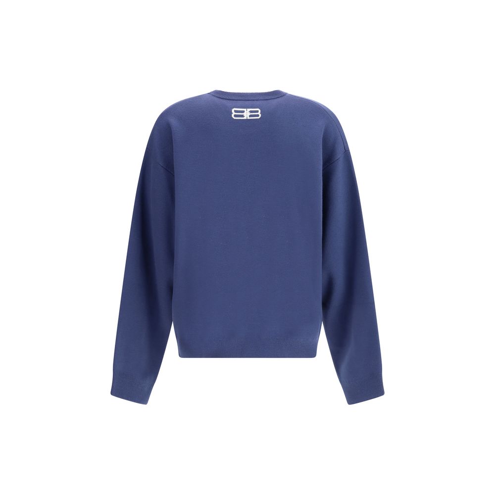 Balenciaga Blue Crewneck Sweatshirt