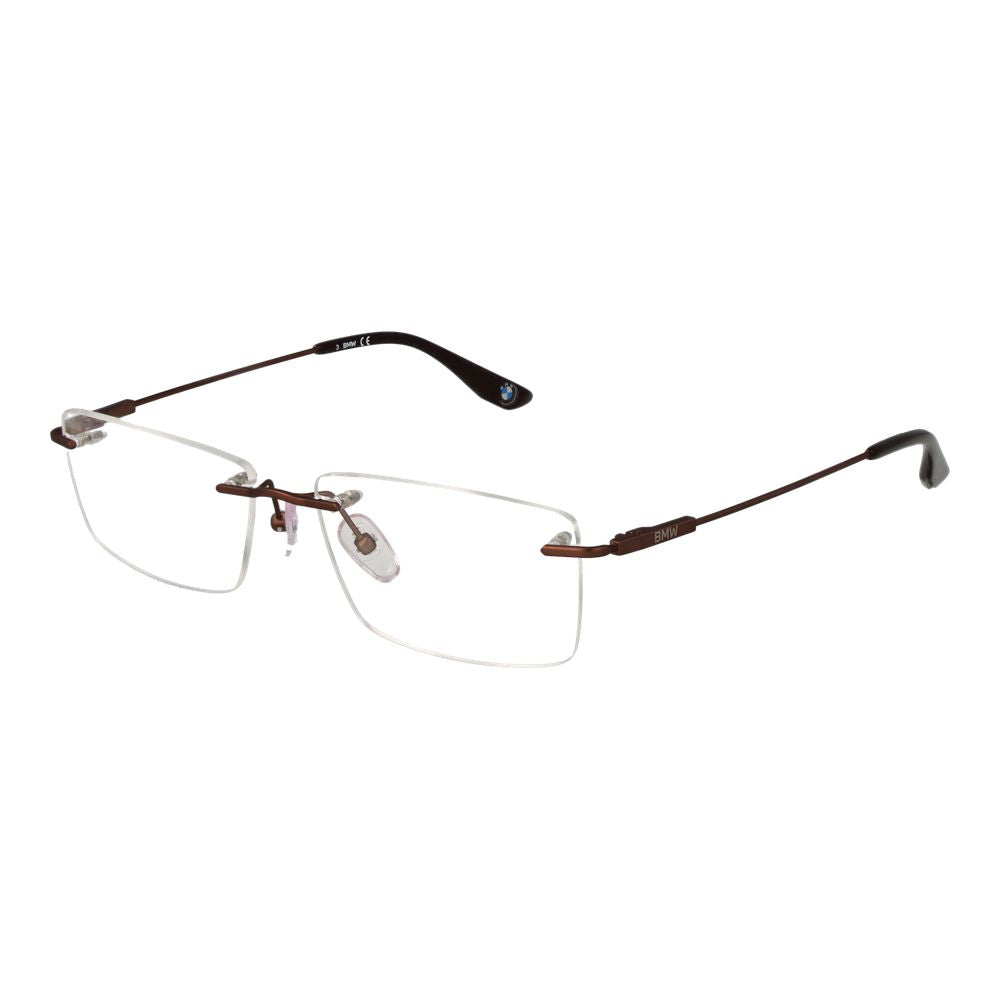 BMW Men's Optical Glasses – Brown Rectangle Frame, 56mm