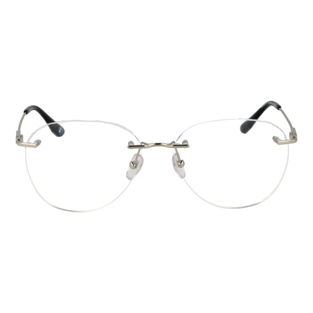 BMW Men's Optical Glasses – Silver Panto Frame, 56mm